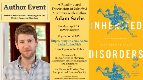 A Reading and Discussion of Inherited Disorders with author Adam Sachs