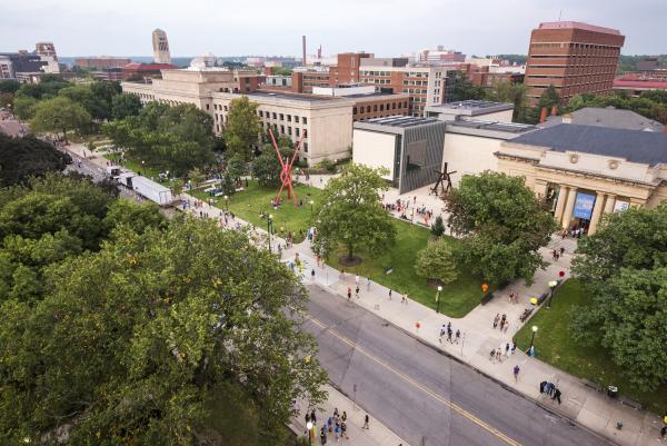 Aerial view of campus