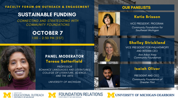 Event flyer with panelist photos