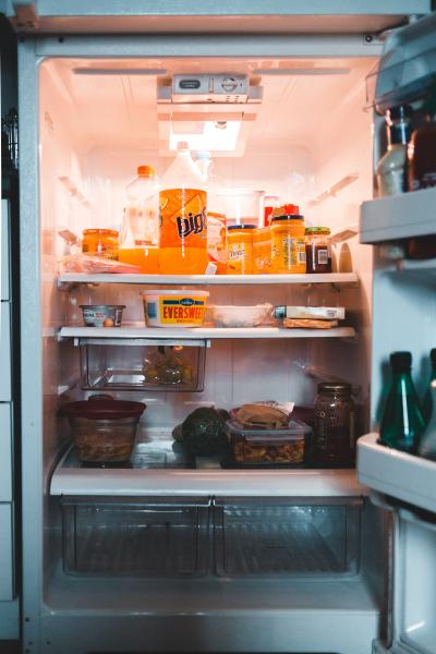 View of refrigerator interior