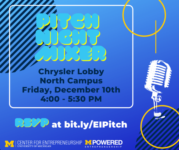 Pitch Night Mixer: The last event of the semester!