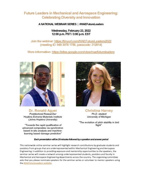 Future Leaders in Mechanical and Aerospace Engineering Seminar