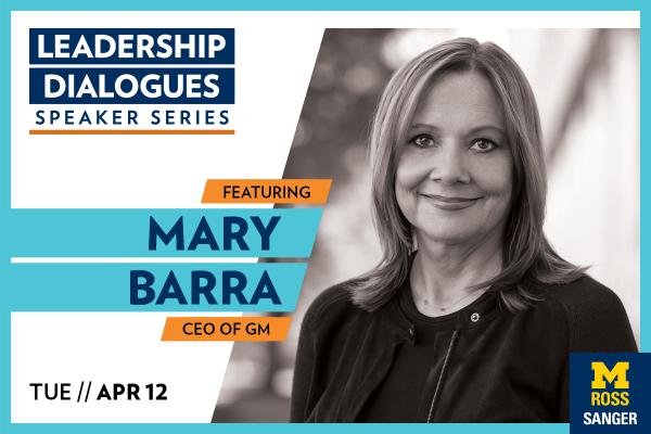 Mary Barra April 12 at Michigan