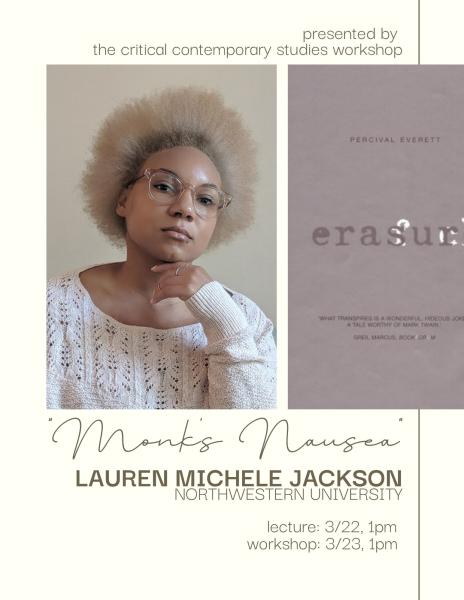 Author photo next to cover image of Everett's book "Erasure"