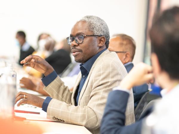 Dr. Lukoye Atwoli addresses AKU and U-M colleagues in Nairobi, Kenya