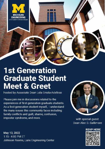 1st Gen Grad Meet & Greet w/ Dean Gallimore