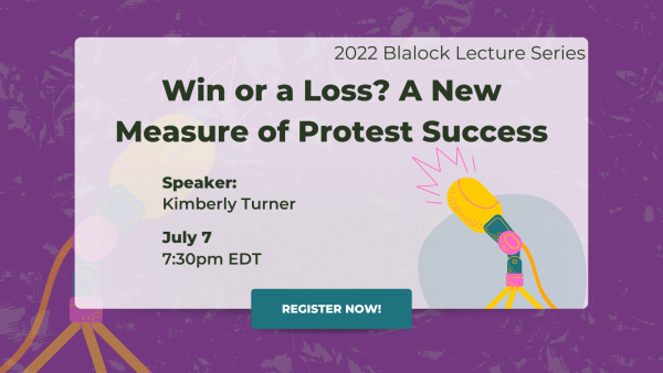 ICPSR Summer Program promotional image for Blalock Lecture with Kimberly Turner