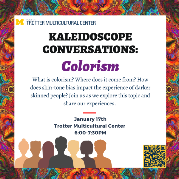 a colorful flier with event details