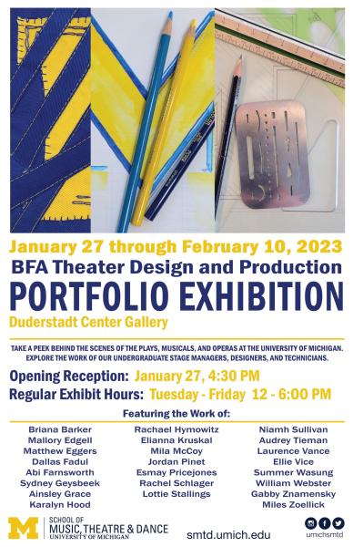 Opening Reception – BFA Theater Design & Production Portfolio Exhibition
