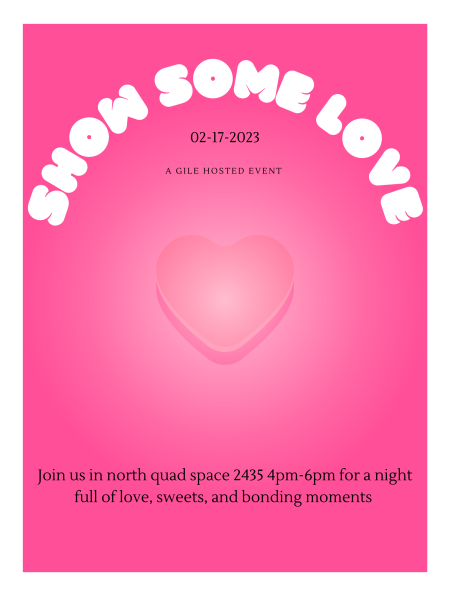 Hot Pink back ground with light pink heart in center