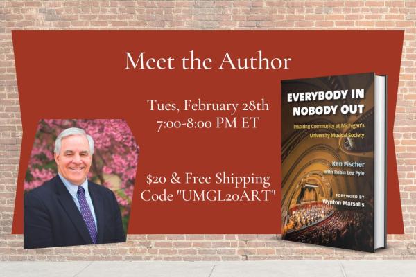 Photo of Ken Fischer with cover of book "Everybody In, Nobody Out"