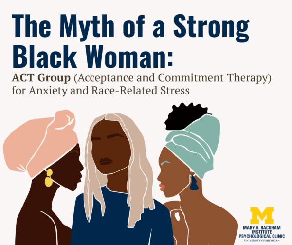 Graphic displaying three black women looking at each other.
