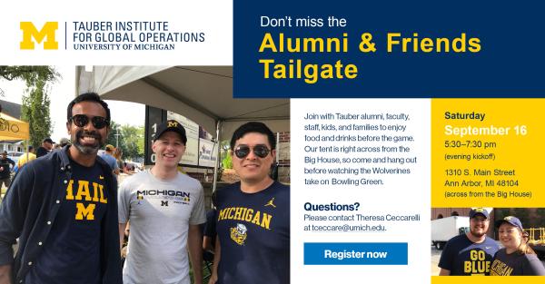 Tauber alumni tailgate