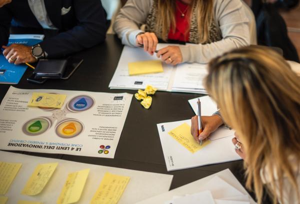 People working together at a table