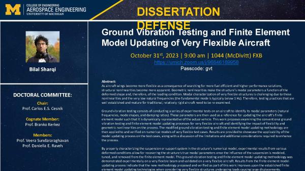 Flyer announcement of Bilal Sharqi PhD oral defense