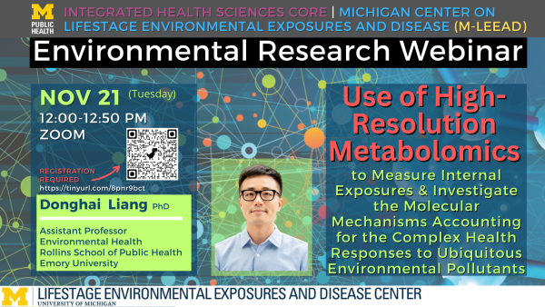 Donghai Liang from Emory Univ discusses Metabolomics & Environmental Pollutants
