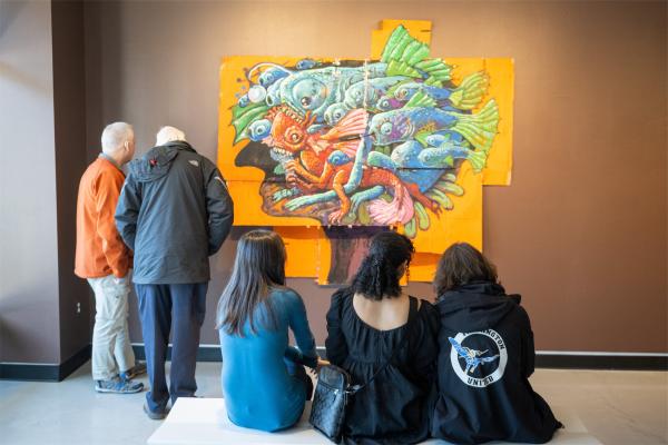 Artwork by Stamps Alumni Samuel Turner on view as part of the 2023 Undergraduate Juried Exhibition.