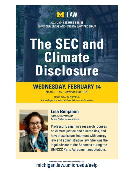 EELP Benjamin Lecture Poster