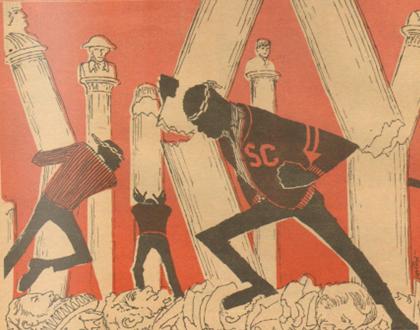 Illustration by Eugene Majied, Muhammad Speaks, April 12, 1968, p. 7.