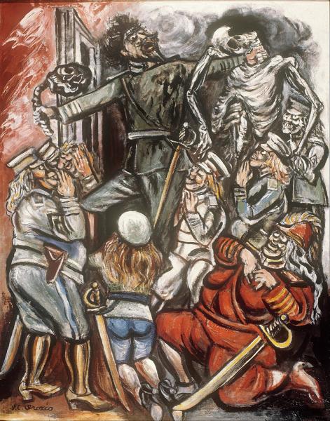 Painting by José Clemente Orozco, The Demagogue, 1946.
