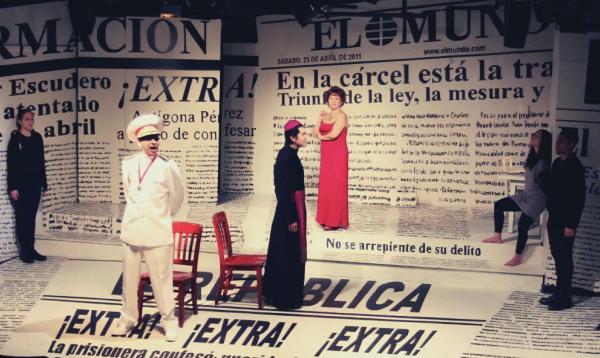 From a production of La Pasión según Antígona Pérez, a Puerto Rican Antigone