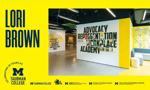 Lori Brown event header with co-sponsors listed