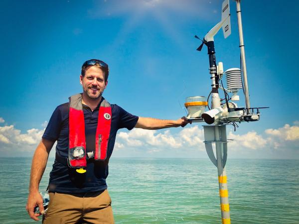 Ed Verhamme with Great Lakes Buoy
