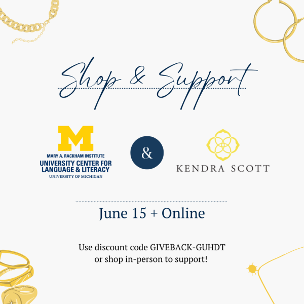 Graphic with text and two logos, with jewelry outlined as well.