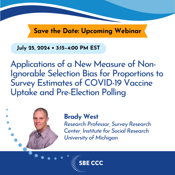 SBE CCC infographic about upcoming July 25 webinar details