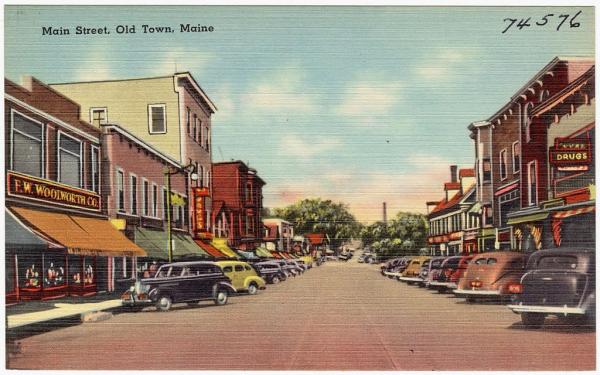 Main Street, Old Town, Maine