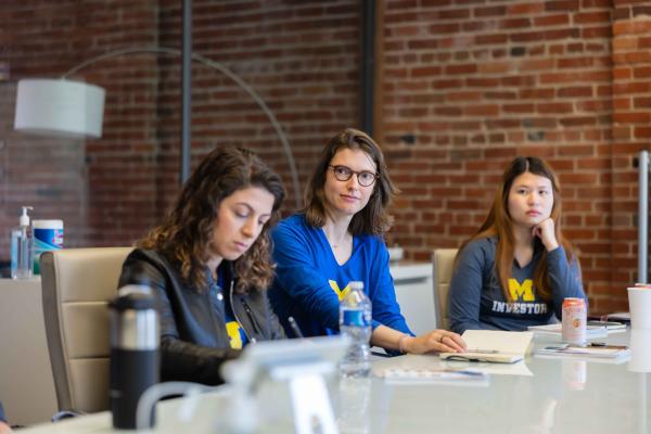 Students learning about venture capital while attending the Silicon Valley Experience