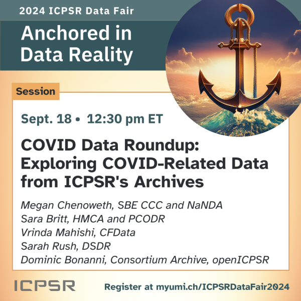 Promo image for an ICPSR Data Fair webinar