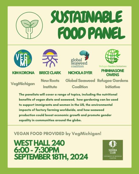 Flyer for the sustainable food panel