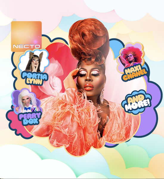 Headshots of Latrice Royale, Portia Lynn, Perry Dox, Maxi Chanel