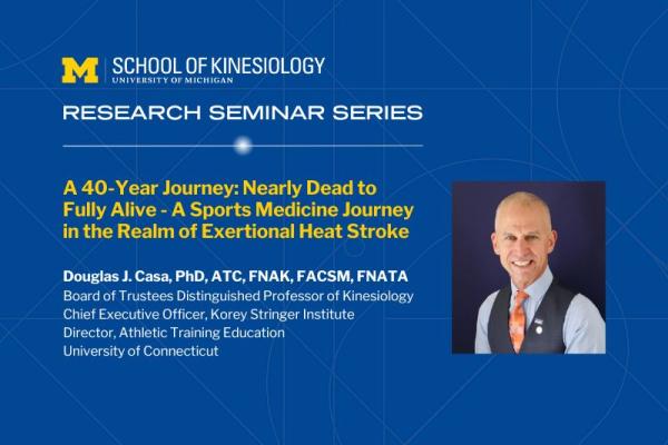Photo of Dr. Casa with text details of the event.