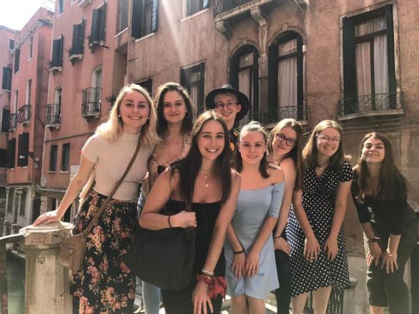 Italian 230 students visiting Siena, Italy