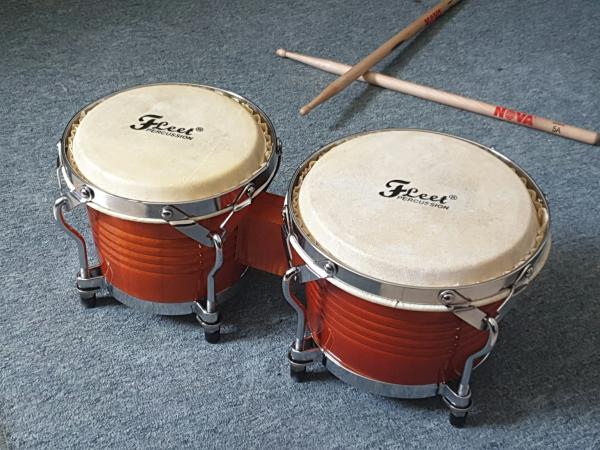 Pair of red bongos