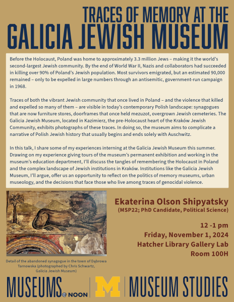 Traces of Memory at the Galicia Jewish Museum