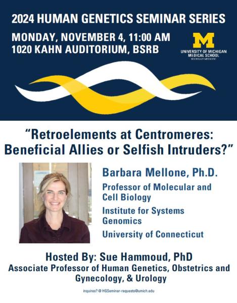 Flyer of Event with title, location and speaker information and photo