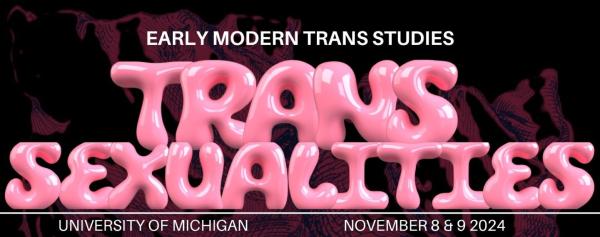 TRANS SEXUALITIES in pink bubble lettering
