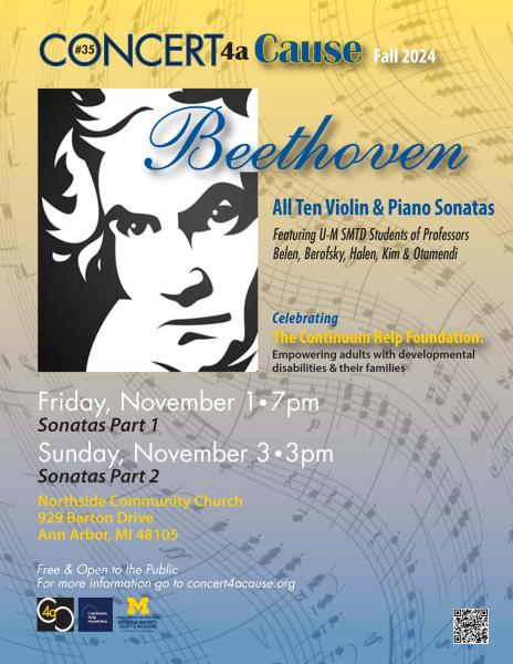 BEETHOVEN: All Ten Sonatas for Violin & Piano in Two Parts/ Concert4aCause #35