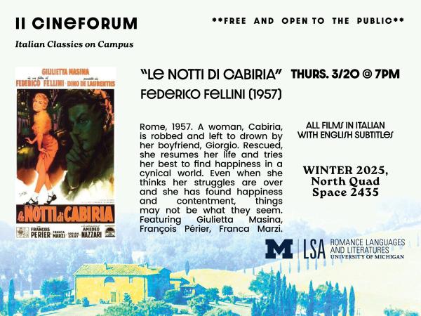 Cineforum Le notti di Cabiria Poster