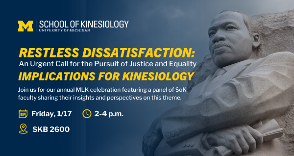 Graphic with event text and facsimile of Martin Luther King in stone, like those on Mt. Rushmore