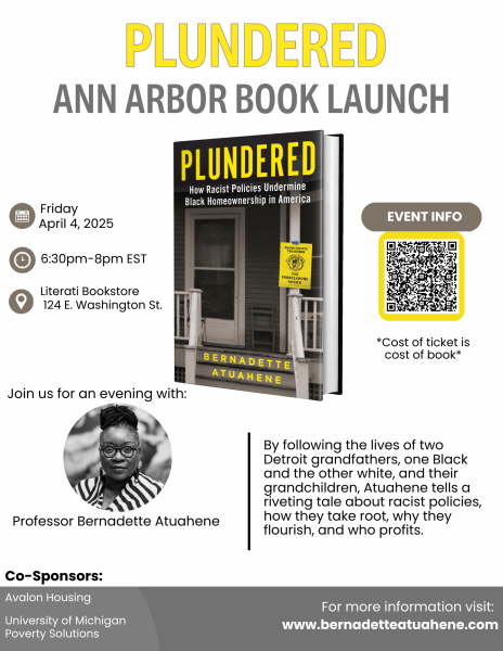 Plundered Ann Arbor Book Launch