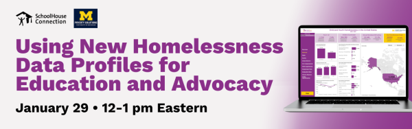 Using new homelessness data profiles for education and advocacy