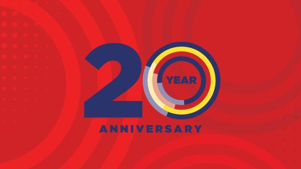 20th anniversary graphic for ARF