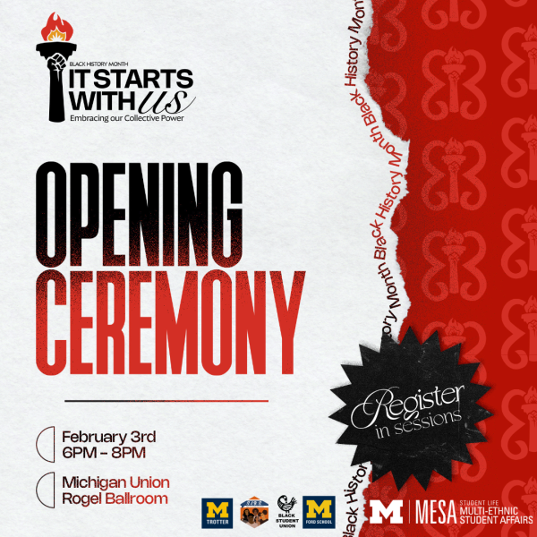 Black History Month Opening Ceremony Flier