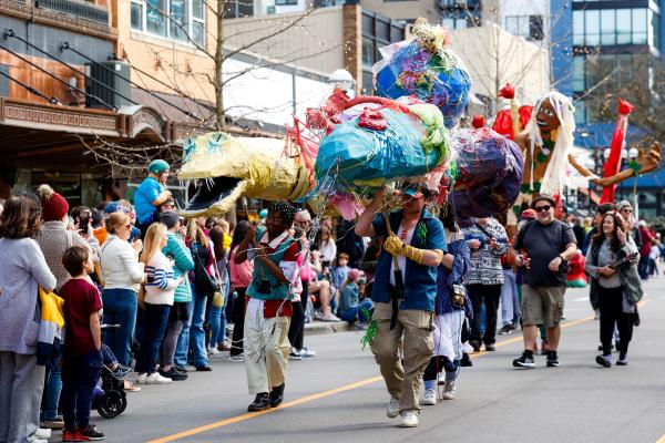 A monstrously huge puppet created by U-M students! Photo by Holly Burkhart.