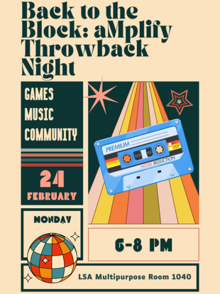 aMplify Throwback Night flyer