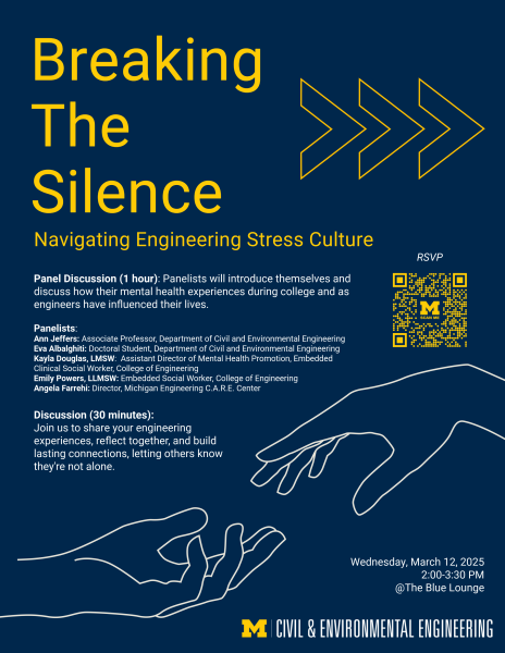 Flyer on "Breaking the Silence" discussion event